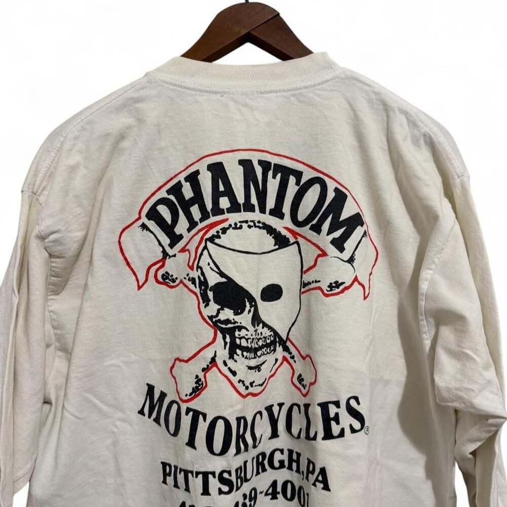 Vintage Phantom Motorcycles Pittsburgh PA Long Sleeve Graphic T-Shirt